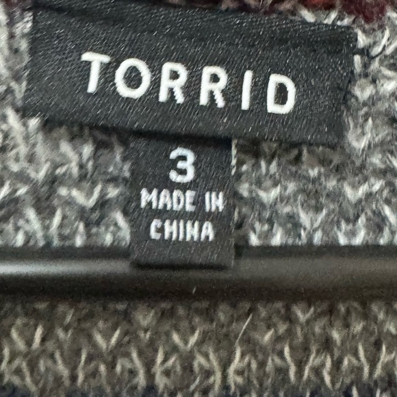 Torrid Striped Duster Open Cardigan Size 3X - Picture 5 of 5